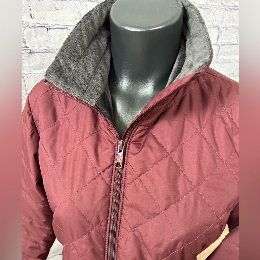 COLUMBIA women’s size small burgundy jacket with fleece lined collar - Picture 4 of 6